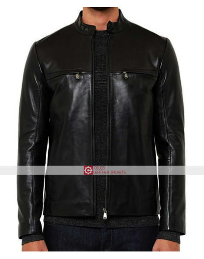 Ted Baker Pablo Black Leather Jacket