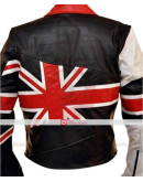 Union Jack Flag Leather Motorcycle Jacket