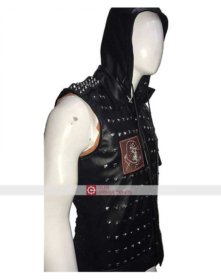Details about   Watch Dogs 2 Wrench Vest Cosplay Sleeveless Black Leather Rivet Jacket Unisex